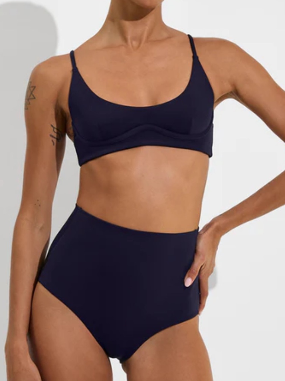 NWT Left On Friday Club Top in Sprint Navy